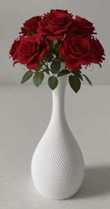 Premium Ribbed Flower Vase Eco Friendly Biodegradable <b>Planter</b> Minimalist Modern Home Decor Accent for Living Room Office - Product Image 4