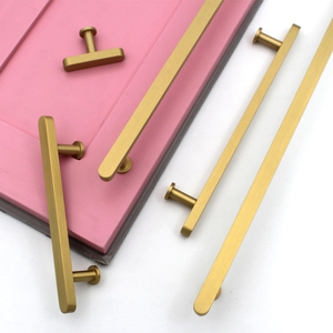 Luxury Long Pull Handle in Brushed <b>Gold</b> Finish Available at Low Price New Design Modern Hotel Villa Bedroom Living Room - Product Image 1