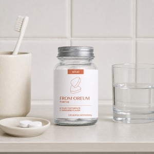 [FROM OREUM] Dentifrice solide pour chambre d'hôtel, saveur mandarine de Jeju, 60 comprimés pour l'approvisionnement en articles de toilette des clients d'hôtel - Product Image 4