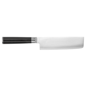 Couteau de chef Nakiri de 6,5 pouces, lame en acier inoxydable, manche en bois brun, couteau de cuisine pour hacher, trancher et couper en dés les légumes - Product Image 2