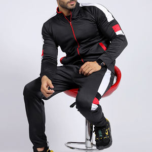 Ensemble de survêtement décontracté d'hiver pour homme, imprimé uni, avec cordon de serrage, pantalon de jogging et veste de sport - Product Image 5