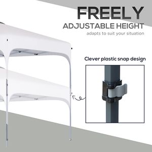 Gazebo Portatile 8x8 con Borsa per il Trasporto con Ruote e 4 Sacchi di Sabbia, Altezza Regolabile - Product Image 6