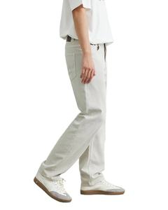 กางเกง100% ผ้าฝ้ายลายตารางสำหรับผู้ชายกางเกงทรงตรงกางเกงลำลองธุรกิจหรูหราทำป้ายแบบกำหนดเองสำหรับ2025ทันสมัย - Product Image 2