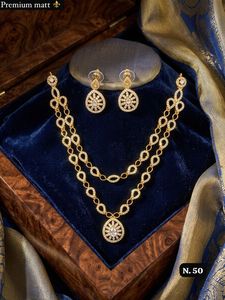 Fancy Collection High Quality Gold Plated Kundan Pearl Necklace Earring <b>Set</b> Women's Wedding Jewelry Classic Style Latest - Product Image 3