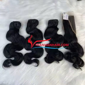 Cheveux vietnamiens Super Double Drawn Vierge Cheveux Vapeur Corps Vague Trame Unproccess Noir Couleur Commandez aujourd'hui!! - Product Image 6