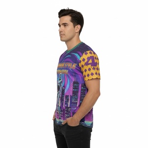 Ventes en gros de t-shirts personnalisés, t-shirts de sport pour hommes, évacuation de l'humidité, fabrication en usine - Product Image 5