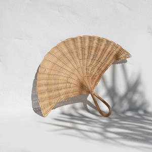 Elegante abanico de ratán multiusos para regalos de boda y decoración de paredes, suministro directo del productor. - Product Image 4