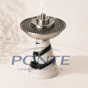 Luxury Natural White Marble Incense Burner with Metal Heat Management Top Modern Design Eco-friendly & Aromatherapy - Product Image 4