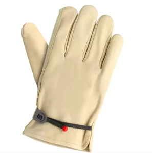 Gants de travail en cuir pour hommes et femmes, résistants, respirants, antidérapants, sans latex, avec manchette de sécurité, épaisseur 7 oz, résistants aux égratignures - Product Image 3