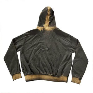 Conjunto Deportivo Unisex con Capucha y Cierre de Cremallera Completa, Estilo Holgado, Color Degradado, Ropa Casual Urbana para Otoño - Product Image 4