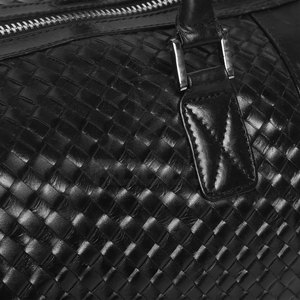 Luxury Woven Genuine Leather <b>Duffel</b> <b>Bag</b> Handmade Weekender Travel <b>Bag</b> with Adjustable Shoulder Strap - Product Image 6