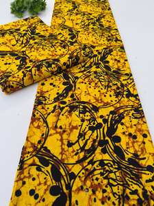 Tissu en coton imprimé wax africain du Ghana de qualité export, motif authentique pour vêtements de filles et marché artisanal - Product Image 6