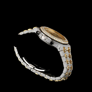 Reloj de Lujo Personalizado para Hombre, con Diamantes Moissanite, de Acero Inoxidable, Estilo Hip Hop, Mecánico, de Dos Tonos - Product Image 6