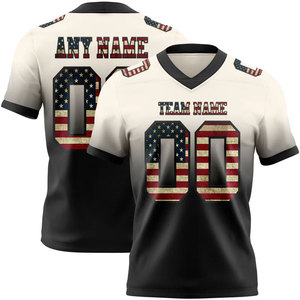 เสื้อฟุตบอลอเมริกันแบบสั่งพิมพ์ลายปี 2026 ไซส์ใหญ่ ตัดเย็บตามแบบที่กำหนดเองสำหรับ 32 ทีม เสื้อผ้ากีฬาระบายอากาศได้ดี - Product Image 4