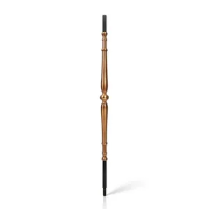 Balustre d'escalier en métal bronze antique, poteau décoratif pour rampe d'escalier, pour escalier intérieur classique, design d'intérieur de luxe - Product Image 4