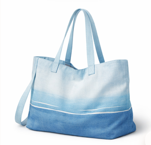 Wholesale Custom Fashion Summer Beach Tote <b>Bags</b> Women Hand <b>Bags</b> <b>Large</b> Canvas Zipper Beach <b>Bag</b> with Shoulder Handle - Product Image 2