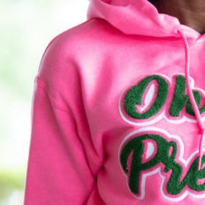 Sweat-shirt à capuche personnalisé rose et vert, à manches longues, en polaire, décontracté, tendance, avec imprimé graphique mignon, vêtements streetwear pour femmes - Product Image 2