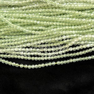 Natural Prehnite Micro Faceted Round Beads 2MM Tiny Prehnite Beads For Jewelry Making Wholesale Diamond Cut Faceted Loose Beads - Product Image 6