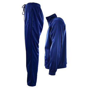 Conjunto deportivo de poliéster y algodón ligero azul para hombre, con cremallera, de alta calidad, para fitness. - Product Image 3