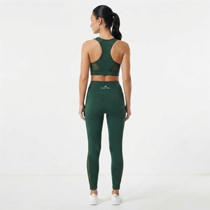Conjunto Deportivo de Dos Piezas para Mujer, Sujetador Deportivo con Paneles de Malla, Leggings de Cintura Alta, Ropa Deportiva para Yoga y Fitness - Product Image 2