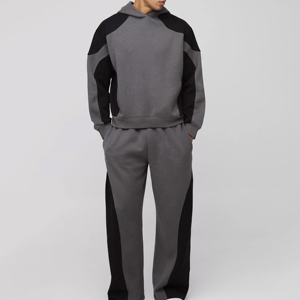 Ensemble de survêtement tendance 2026 pour homme, imprimé, à capuche, coupe oversize, en molleton de polyester épais, avec pantalon de jogging, personnalisable sur le devant, coupe classique - Product Image 2
