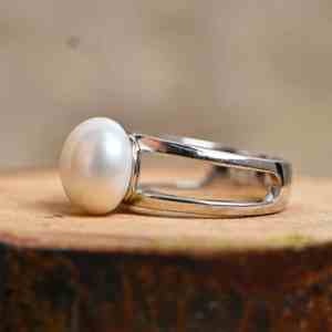 Anillo de Lujo de Plata de Ley con Perla de Agua Dulce para Mujer, Regalo de Boda y Aniversario, Joyería para Fiesta con Baño de Oro - Product Image 5