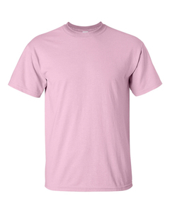 Camiseta de Manga Corta Rosa Claro para Hombre, Cuello Redondo, Estilo Casual, Corte Regular, Color Sólido, Tejido de Punto de Algodón - Product Image 6