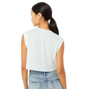 Débardeur court en toile pour femme, coupe ajustée, écologique, imprimé vintage, idéal pour l'été - Product Image 6