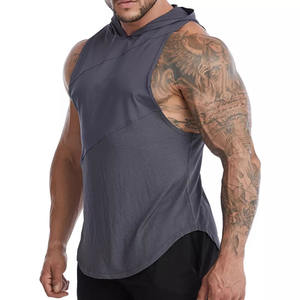 Débardeur de sport à capuche pour homme, personnalisé, séchage rapide, en maille, coupe musclée, sans manches, respirant, pour entraînement et musculation - Product Image 5