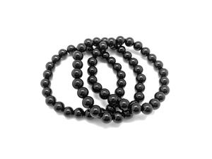 Pulsera Elástica de Ónix Negro Grabado, Diseño de Moda, para Hombre y Mujer, Cristal Natural Pulido, Diseño de Amuleto del Amor, Energía para el Regreso a Clases - Product Image 3