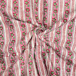 Tissu en voile de coton peigné 100% doux et respirant, à motifs floraux roses et à carreaux, pour robes d'été pour hommes et femmes - Product Image 4