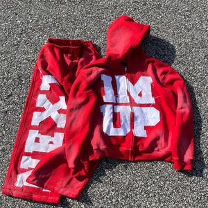 Blue Color Blocking Zip Up Hooded Tracksuit Set <b>Women</b> Y2K Streetwear Sweatshirt <b>Sweatpants</b> - Product Image 3