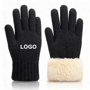 Gants d'hiver en polyester/coton tricotés pour hommes et femmes, chauds, respirants, coupe-vent, compatibles écran tactile, cyclisme, mode, logo personnalisé - Product Image 4