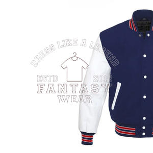 แจ็คเก็ตวาร์ซิตี้แบบเรียบง่าย แจ็คเก็ตวาร์ซิตี้อเมริกันฟุตบอลสำหรับผู้ชาย – แจ็คเก็ตวาร์ซิตี้ผ้าวูล/โพลีเอสเตอร์แบบพื้นฐานสไตล์อเมริกันฟุตบอล - Product Image 2