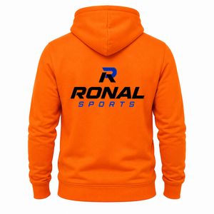 เสื้อฮู้ดผู้ชายสีส้มยี่ห้อ Ronal Sports ผ้าฝ้ายฟลีซ โลโก้ด้านหน้า แขนยาวทรงปกติ สไตล์ฤดูใบไม้ร่วง ราคาพิเศษ - Product Image 2