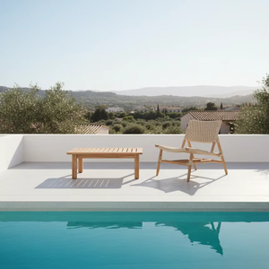 Silla de Comedor Riko de Madera de Teca, Diseño Moderno, Ecológica, Muebles Comerciales para Exteriores, Hecha en Indonesia, Jepara, Exportación - Product Image 1