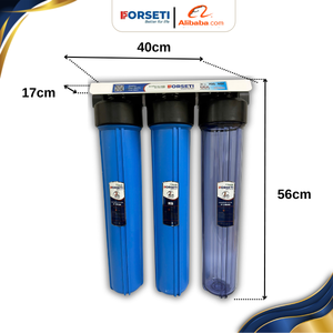 Système de filtration d'eau pour toute la maison par osmose inverse électrique commerciale 3 x 20 pouces, filtration en 7 étapes, 100 GPD, design mural - Product Image 2