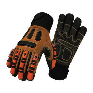 Gants de travail de sécurité industrielle en cuir synthétique Amara anti-vibration haute performance, résistants aux coupures et aux impacts, laminés en spandex - Product Image 4