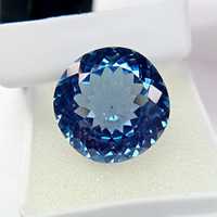 Aguamarina Azul Natural, Corte Brillante Redondo, Gema Suelta AA+, Calidad Excelente, Cambio de Color, Piedra de Nacimiento de Marzo, Venta al por Mayor