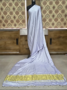 Sari en soie douce de luxe, de créateur, traditionnel, réversible, en pur tissage Banarasi Zari cuivré, pour mariages indiens d'été, fêtes et Diwali - Product Image 2