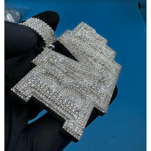 Custom Name <b>Chain</b> <b>Iced</b> <b>Out</b> Lab Grown Diamond Pendant Hip Hop Necklace Silver Gift - Product Image 4