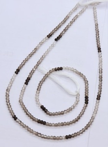 Cuentas de Cuarzo Ahumado Natural Sombreado de 5mm, Facetadas, en Hilo de 16 Pulgadas, Venta al por Mayor de Cuentas a Granel para Fabricación de Joyas y Manualidades DIY - Product Image 2