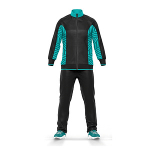 Custom Made OEM Custom Unisex Streetwear Nylon Sweatpants <b>Zip</b> Hoodie Set Regular Plus Size Multiple Color Stacked Windbreaker - Product Image 5