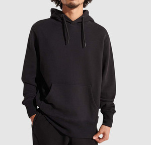 2025 Custom Men's Cotton Pullover Hoodie High Quality Solid Graphic Winter <b>Sweatshirt</b> - Product Image 3