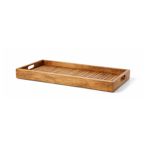 Bandeja Rectangular de Madera de Mango con Asas, Hecha a Mano, Biodegradable, No Tóxica y Duradera - Product Image 1