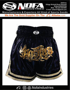 Pantalones cortos de Muay Thai con bordado auténtico, bañadores de boxeo cómodos para adultos, niños, lucha libre, Sanda, medio pantalón para artes marciales - Product Image 4