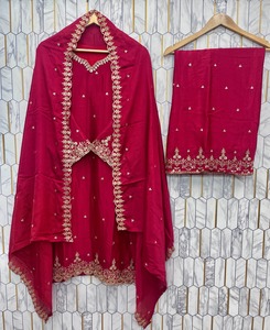 Traje Étnico Moderno Indio-Pakistaní, Salwar Kameez de Seda Chinon Pura con Bordado y Lentejuelas, para Bodas, Fiestas y Eventos - Product Image 4
