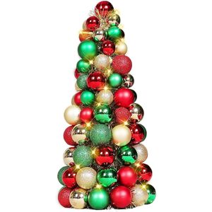 Decorazioni Natalizie a Sfera LED da 16 Pollici con Luci Rosse, Dorate e Verdi per Interni, Caminetto e Feste - Product Image 1