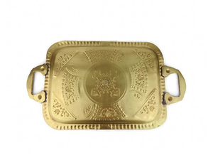 Vintage Style Solid Brass <b>Storage</b> <b>Tray</b> with Elegant Design for Coffee Table Decor and Professional Barware Organization - Product Image 3