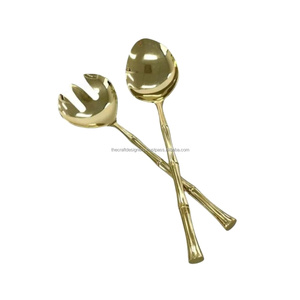 Luxury Salad Server Flatware <b>Sets</b> For Wedding Table Decoration Stainless Steel Latest Salad <b>Spoon</b> & <b>Fork</b> <b>Set</b> Eco Friendly - Product Image 1